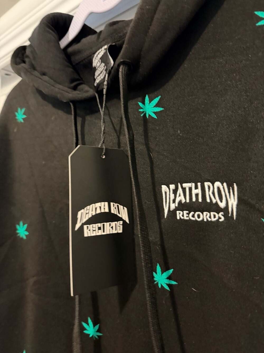 Death Row Records Men's Size M Black Hoodie and Jogger Sweatpants Set - Picture 5 of 11